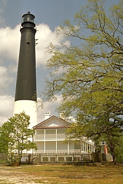 Photo:  Pensacola Light. Oldest lighthouse sight on the Gulf Coast. 171 ft. high